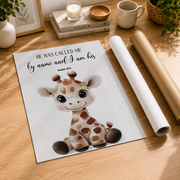 Safari Animal Christian Nursery Wall Art Set, Neutral Bible Verse Prints - Format: Rolled Canvas