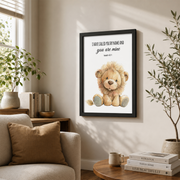 Safari Scripture Nursery Wall Art Set, Neutral Christian Animal Posters - Format: Black Framed Poster