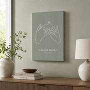 Sage Green Bible Verse Wall Art Set, Christian Home Scripture Posters - Format: Stretched Canvas
