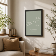 Sage Green Christian Wall Art Set, Bible Verse Scripture Trio - Format: Black Framed Poster