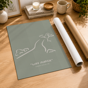 Sage Green Christian Wall Art Set, Bible Verse Scripture Trio - Format: Rolled Canvas