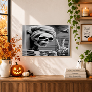 Skeleton Bathroom Wall Art Skeleton Shower Print Halloween Spa Decor Funny Poster - Format: Unframed Paper Poster