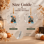 Skeleton Patriotic Ornament with Flag Inspired Design Glass Ornament - Material: Heart Glass Ornament