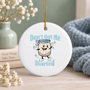 Sourdough Bread Lover Baking Gift Kitchen Holiday Decoration Glass Ornament - Material: Circle Ceramic Ornament