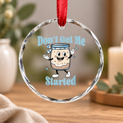 Sourdough Bread Lover Baking Gift Kitchen Holiday Decoration Glass Ornament - Material: Circle Glass Ornament