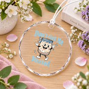 Sourdough Bread Lover Baking Gift Kitchen Holiday Decoration Glass Ornament - Material: Circle Glass Ornament