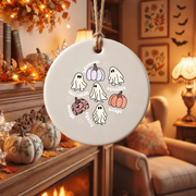 Special Education Teacher Halloween Ornament Gift Glass Ornament - Material: Circle Ceramic Ornament