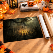 Spooky Halloween Wall Art Scary Seasonal Party Decor Print Home Decoration Poster - Format: Rolled Canvas