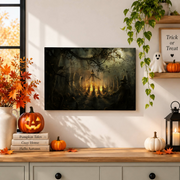 Spooky Halloween Wall Art Scary Seasonal Party Decor Print Home Decoration Poster - Format: Stretched Canvas