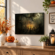 Spooky Halloween Wall Art Scary Seasonal Party Decor Print Home Decoration Poster - Format: Stretched Canvas