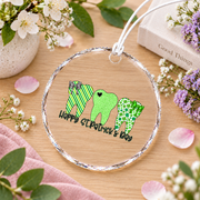 St Patrick Dental Squad Dentist Hygienist Gift Decoration Glass Ornament - Material: Circle Glass Ornament