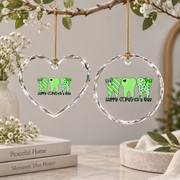 St Patrick Dental Squad Dentist Hygienist Gift Decoration Glass Ornament - Material: Heart Glass Ornament