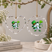 St Patrick Dental Squad Tooth Holiday Gift Decoration Glass Ornament - Material: Heart Glass Ornament