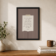 Striped Jeremiah Christian Wall Art Duo, Vintage Nursery Scripture Prints - Format: Black Framed Poster