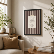 Striped Jeremiah Christian Wall Art Duo, Vintage Nursery Scripture Prints - Format: Black Framed Poster