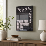 Teen Boy Christian Wall Art, Minimalist Scripture Room Poster - Format: Stretched Canvas