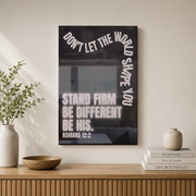 Teen Boy Christian Wall Art, Minimalist Scripture Room Poster - Format: Stretched Canvas