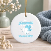 Tooth Fairy Dental Assistant Job Gift Decoration Glass Ornament - Material: Circle Ceramic Ornament