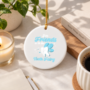 Tooth Fairy Dental Assistant Job Gift Decoration Glass Ornament - Material: Circle Ceramic Ornament