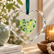 Turtle Heart Ocean Animal Lover Glass Ornament - Material: Heart Glass Ornament
