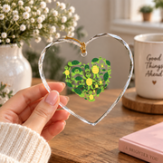 Turtle Heart Ocean Animal Lover Glass Ornament - Material: Heart Glass Ornament