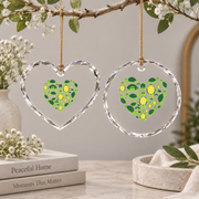 Turtle Heart Ocean Animal Lover Glass Ornament - Material: Heart Glass Ornament