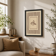 Vintage Cowboy Nursery Wall Art Bucking Bronco Sketch Western Baby Boy Poster - Format: Black Framed Poster