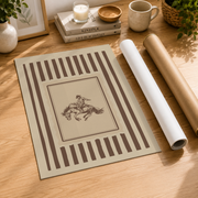 Vintage Cowboy Nursery Wall Art Bucking Bronco Sketch Western Baby Boy Poster - Format: Rolled Canvas