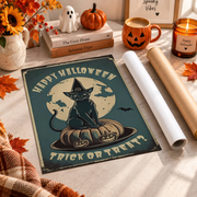 Vintage Halloween Party Poster Retro Trick Or Treat Nostalgic Seasonal Wall Art Print - Format: Rolled Canvas