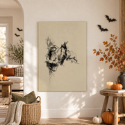 Vintage Halloween Witch Frog Sketch Print Spooky Toad Drawing Gothic Animal Wall Art - Format: Unframed Paper Poster