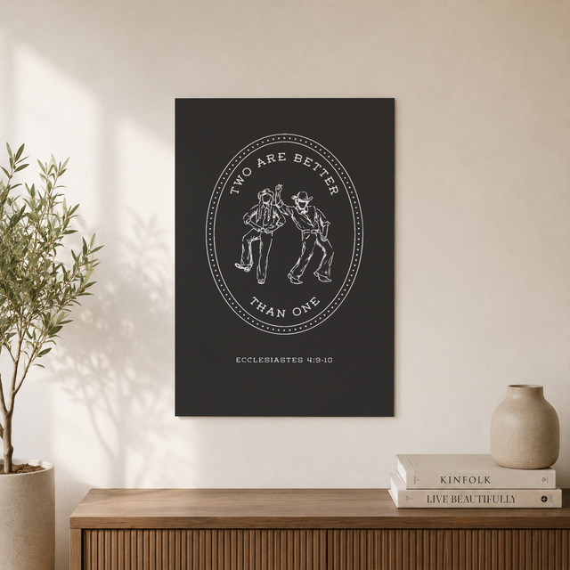 Western Christian Wedding Wall Art, Cowboy Bible Verse Poster - Format: Unframed Paper Poster