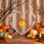 Witch Halloween Ornament with Spooky Highway Theme Glass Ornament - Material: Heart Glass Ornament