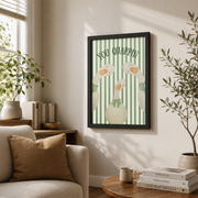You Quappin Ducks Wall Art Striped Bathroom Poster Funny Goose Art Bow Tie Geese Quirky Restroom Decor Poster UNFRAMED - Format: Black Framed Poster
