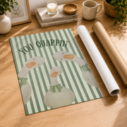 You Quappin Ducks Wall Art Striped Bathroom Poster Funny Goose Art Bow Tie Geese Quirky Restroom Decor Poster UNFRAMED - Format: Rolled Canvas